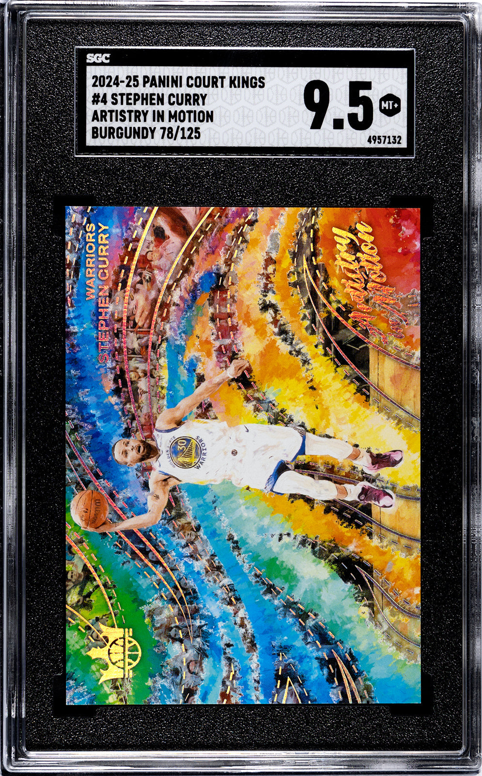 2023-24 Stephen Curry Topps Chrome SB-5 Stephen Curry Seasons Best Green Refractor SGC 9.55