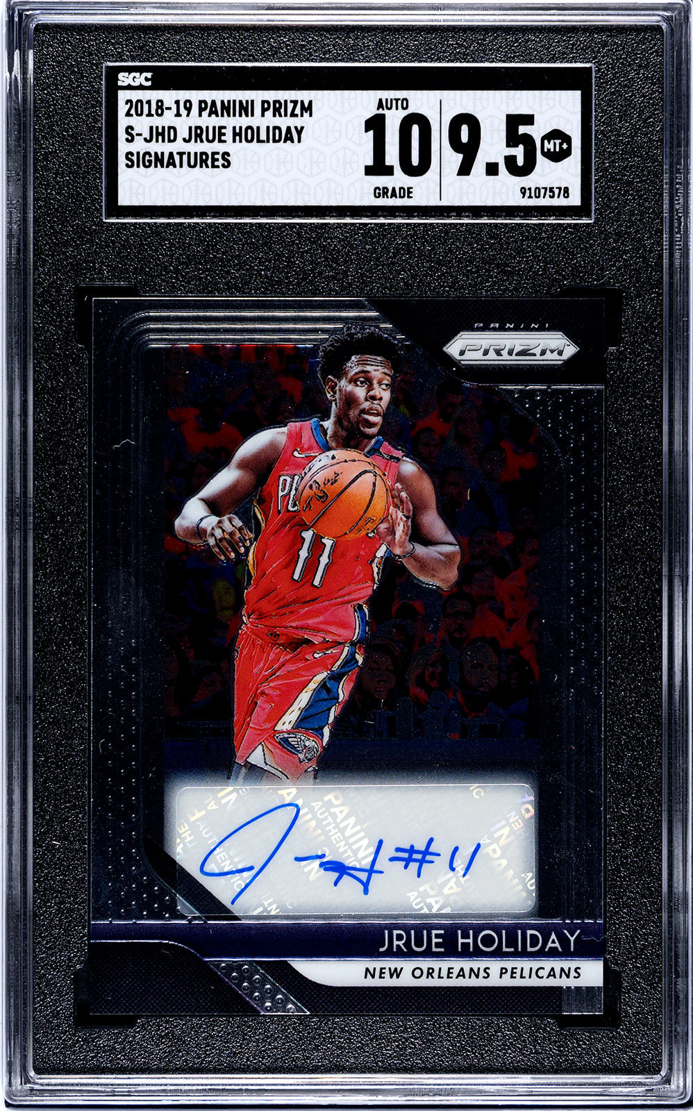 2018-19 Holiday Panini Prizm - SGC 9pt5-Auto-10