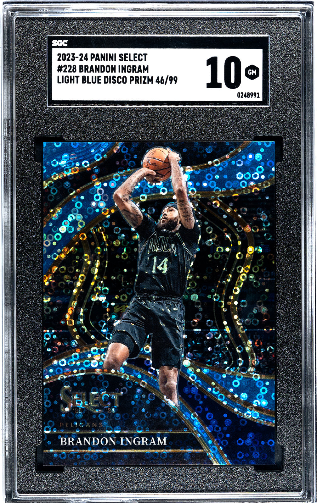 ingram_brandon_2023-24_panini_select_228_brandon_ingram_light_blue_disco_prizm_46-99_sgc-grade-10_auth-0248991
