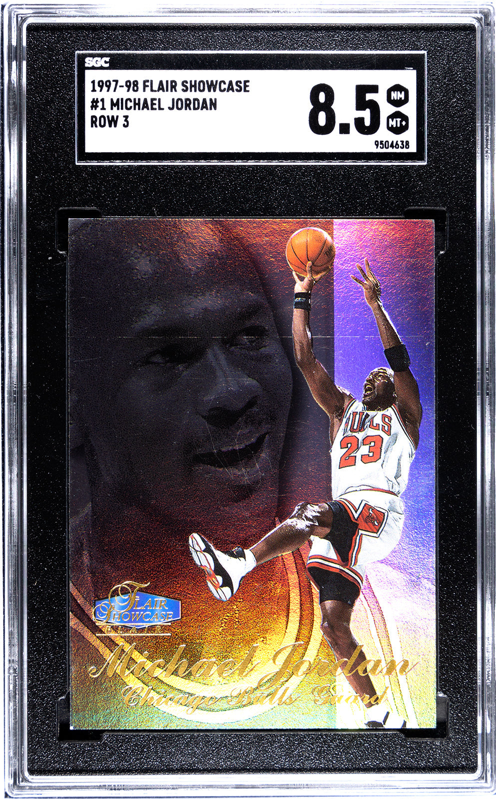 jordan_michael_1997-98_flair_showcase_1_michael_jordan_row_3_sgc-grade-8pt5_auth-9504638