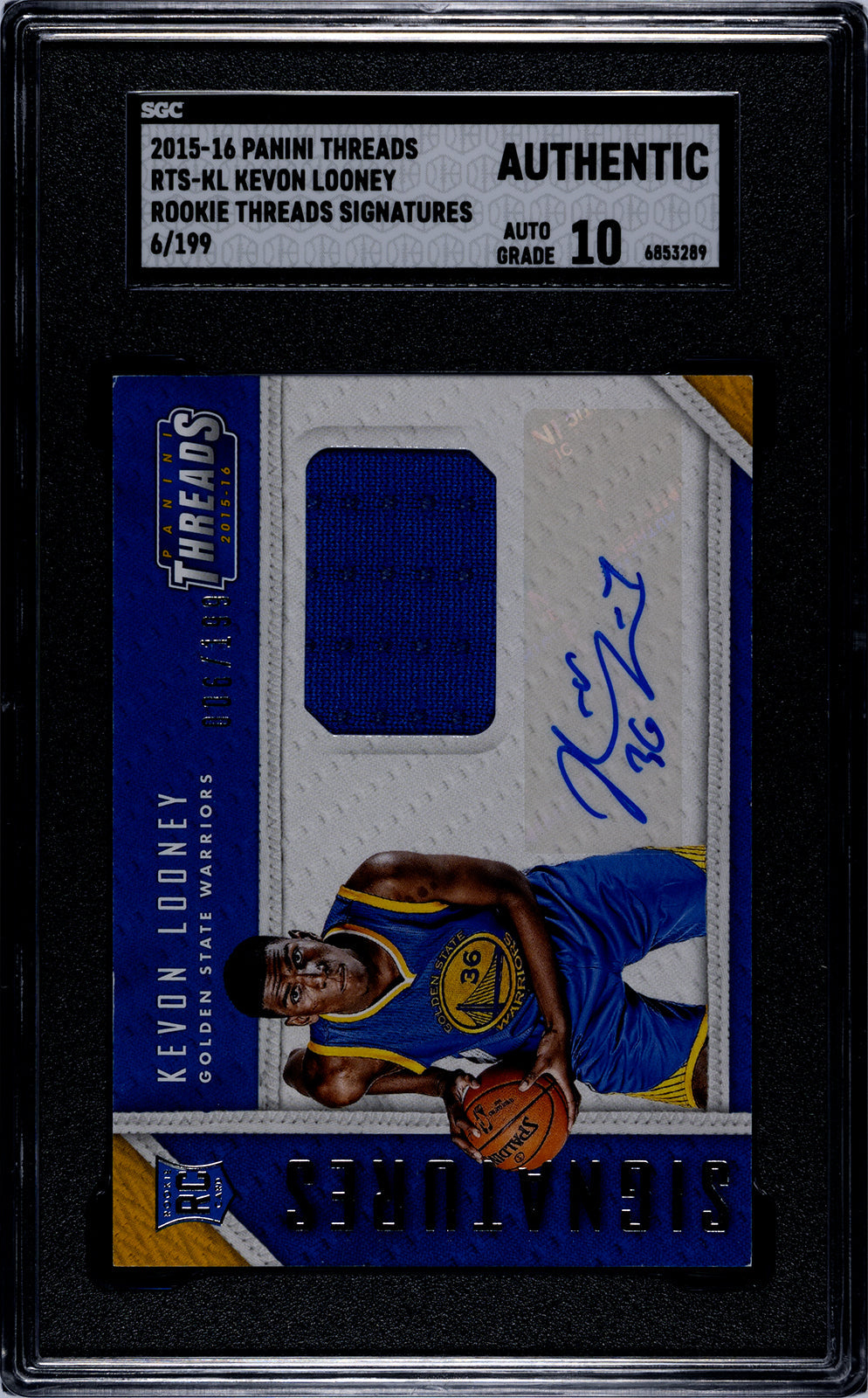 looney_kevon_2015-16_panini_threads_rts-kl_kevon_looney_rookie_threads_signatures_6-199_sgc-grade-a-auto-10_auth-6853289