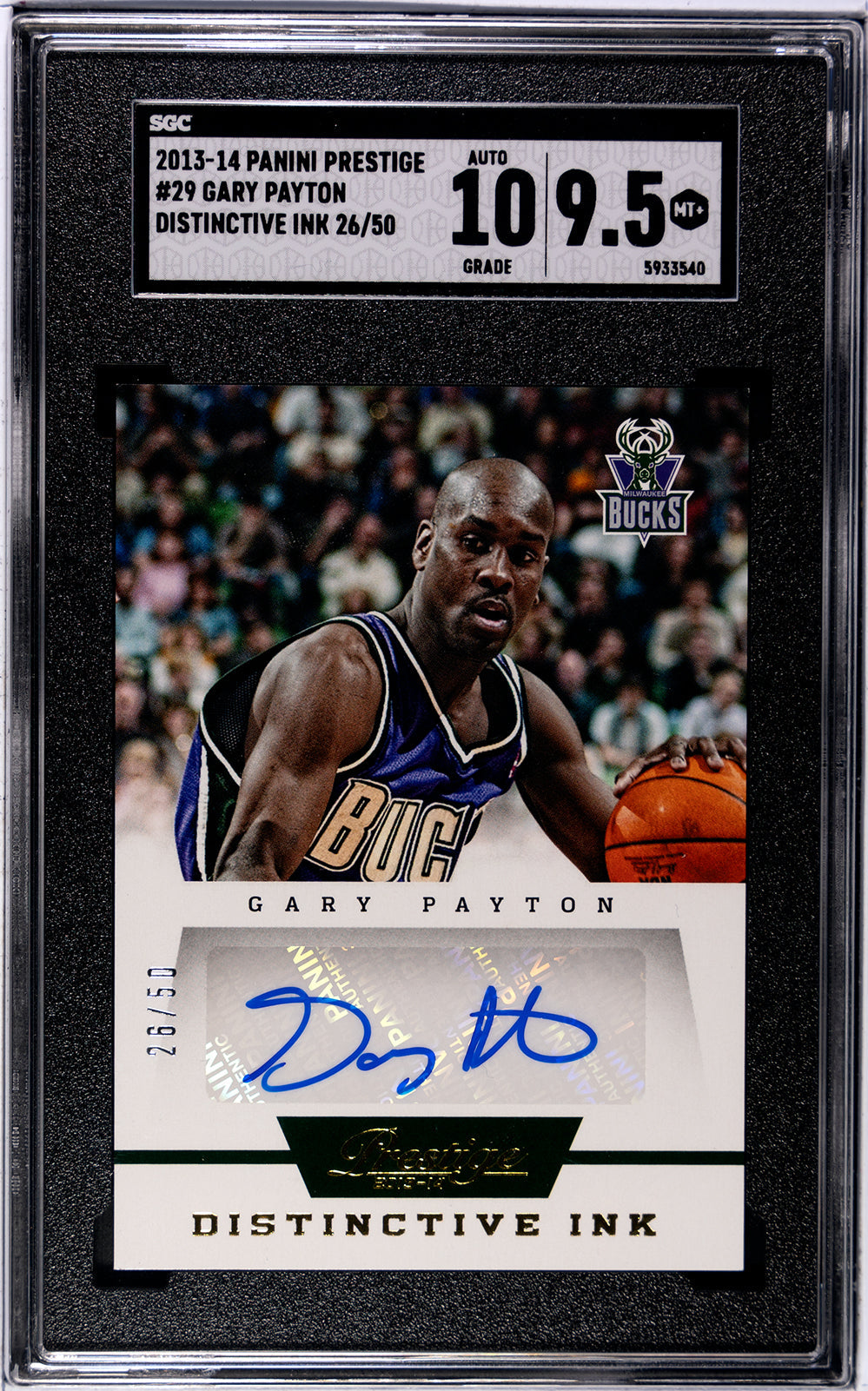 2013-14 Payton Panini Prestige - SGC 9pt5-Auto-10