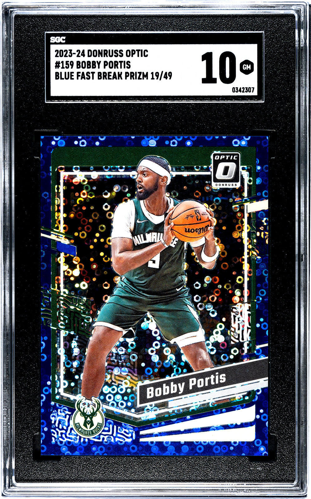 portis_bobby_2023-24_donruss_optic_159_bobby_portis_blue_fast_break_prizm_19-49_sgc-grade-10_auth-0342307
